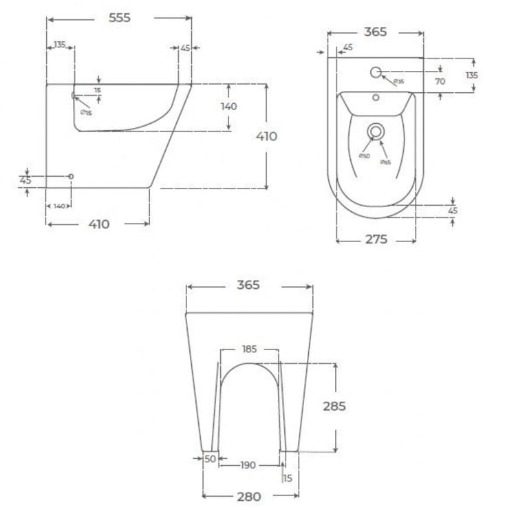 Bidet sur pied Bolonia