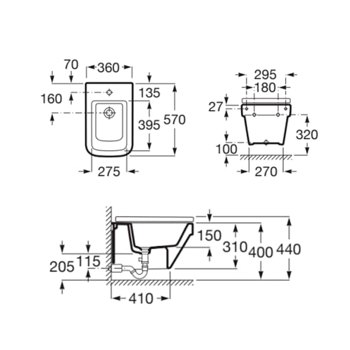 Bidet Roca Dama suspendido - The Bath
