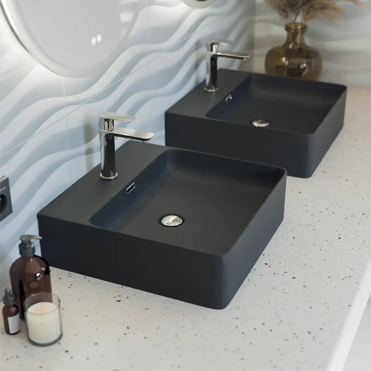 Lavamanos moderno negro Boston - Thebath