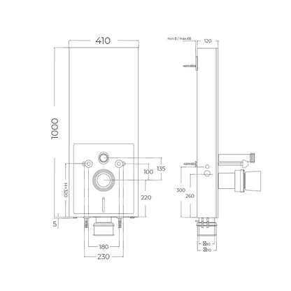 Cisterna vista suspendida Empire White - The Bath