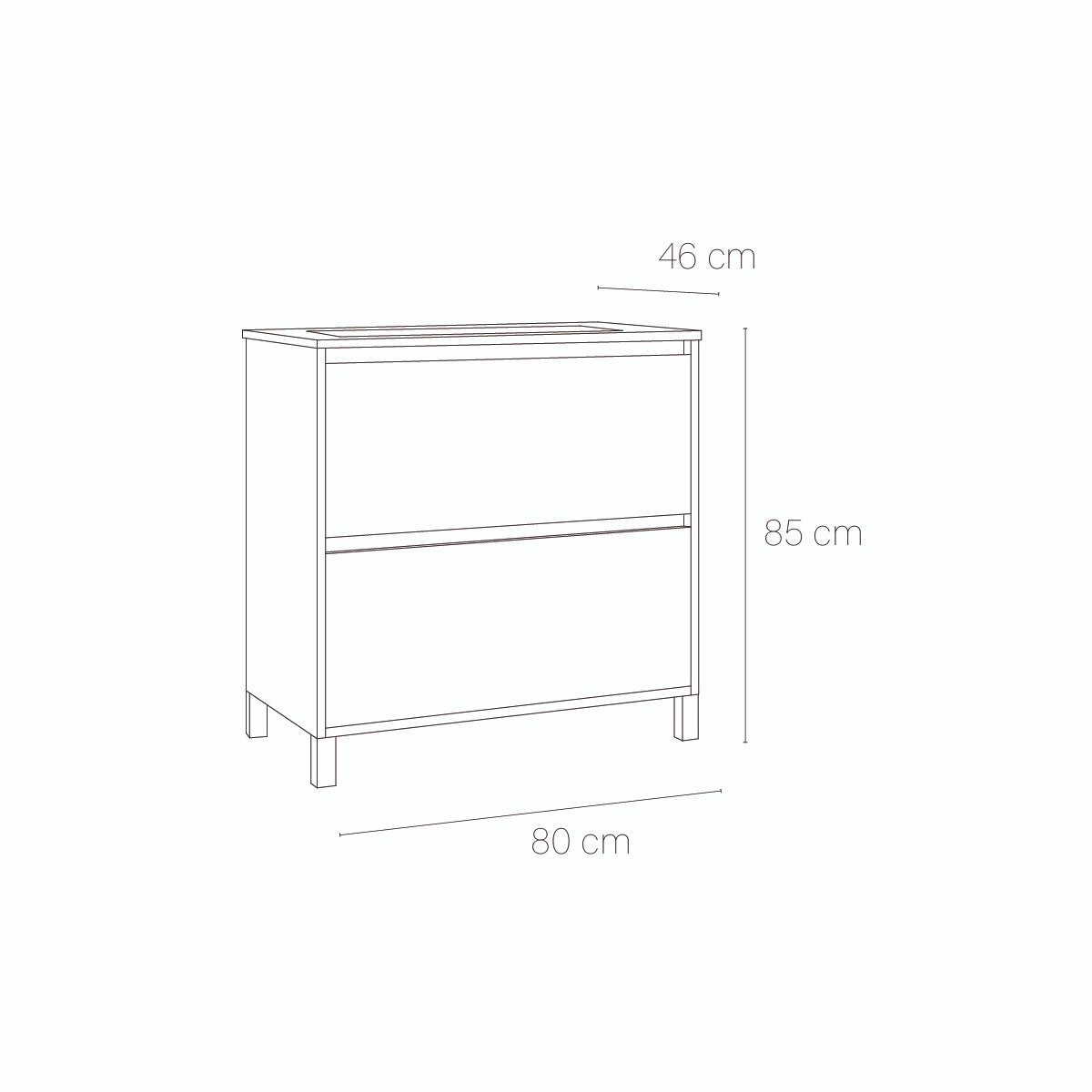 Conjunto mueble lavabo 1 seno Porto - The Bath