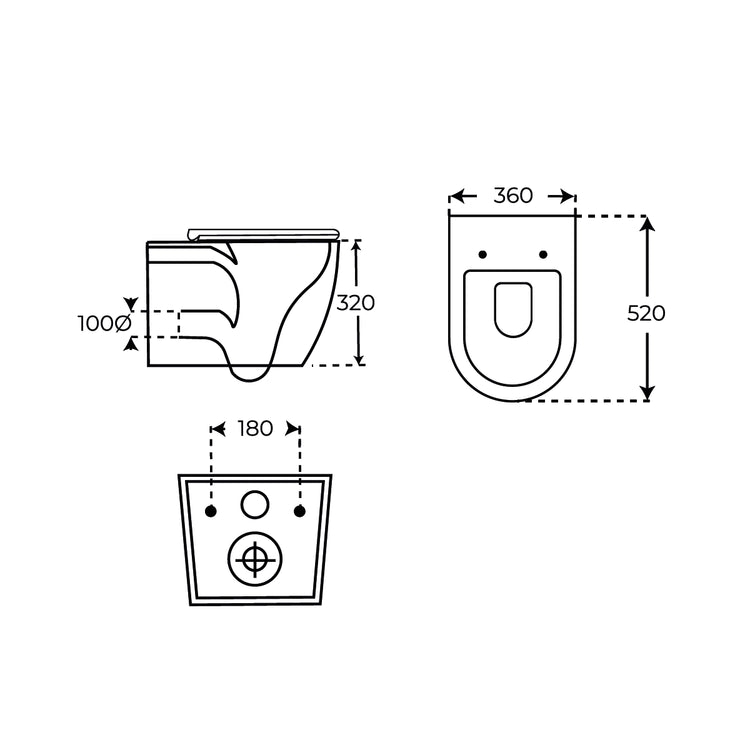 WC suspendu Azores Rimless