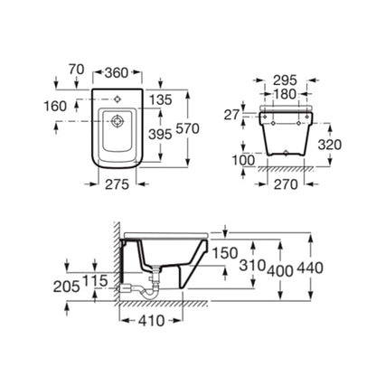 Bidet Roca Dama suspendu