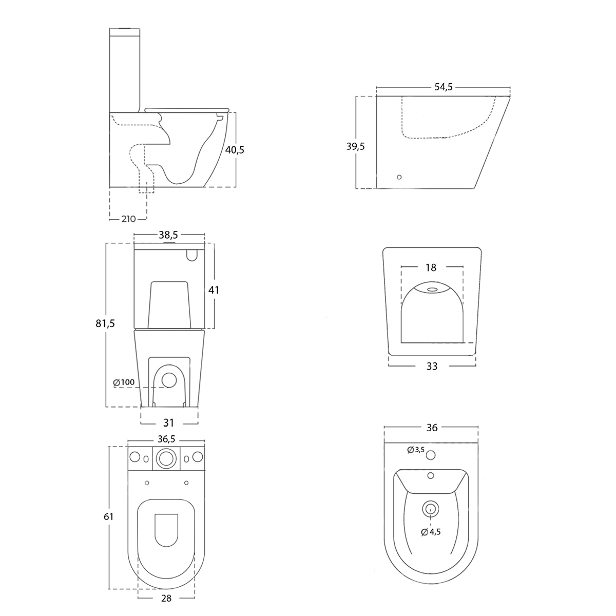Pack WC + bidet Cosenza