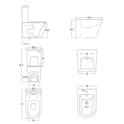 Pack WC + bidet Cosenza