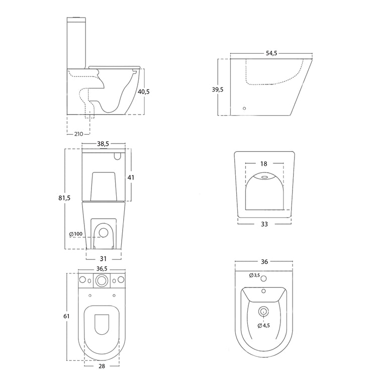 Pack WC + bidet Cosenza
