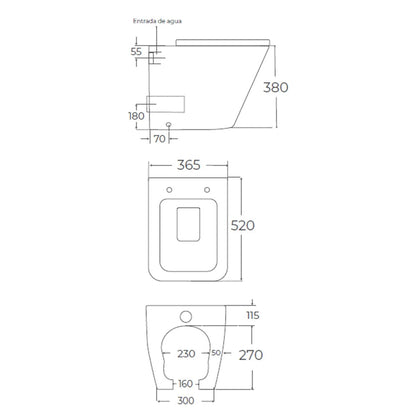 Taza Venecia compacta - Thebath