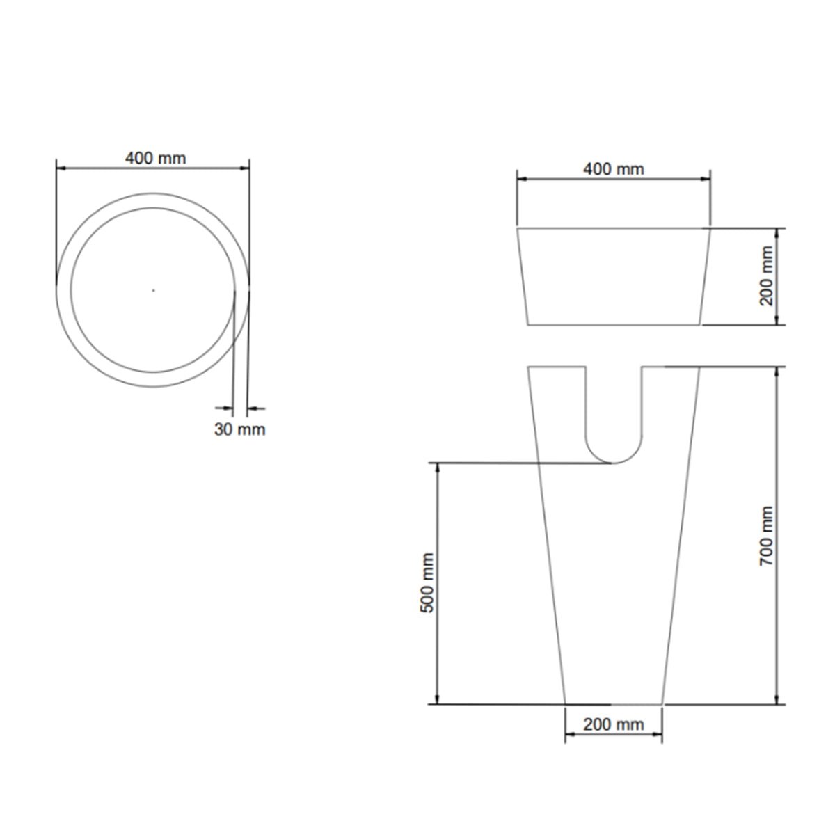 Lavabo sur pied Eos