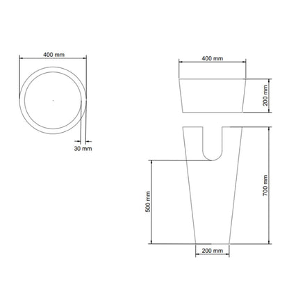 Lavabo sur pied Eos