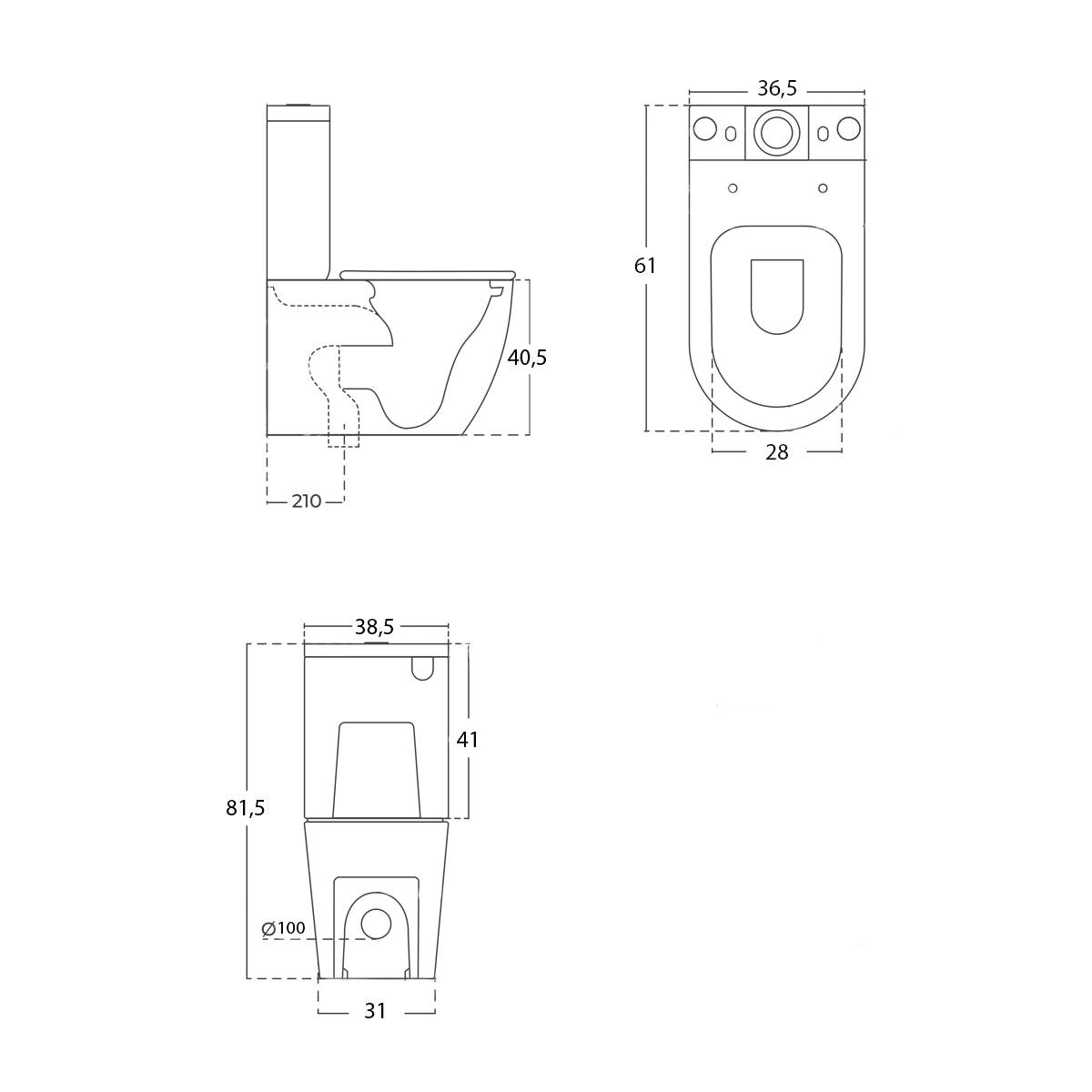 WC avec réservoir Cosenza