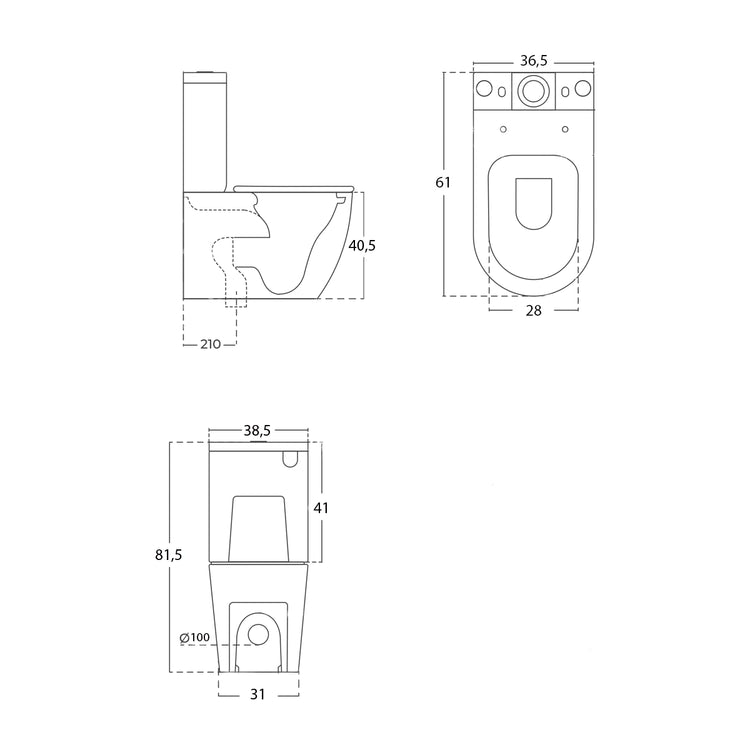 WC avec réservoir Cosenza