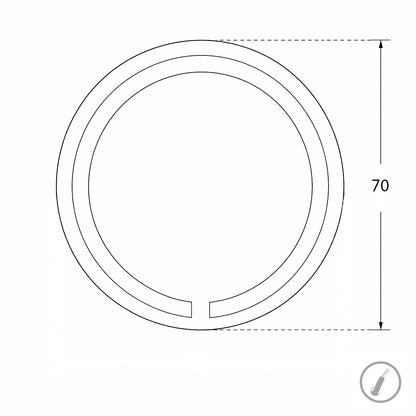 Miroir rond mural Orel