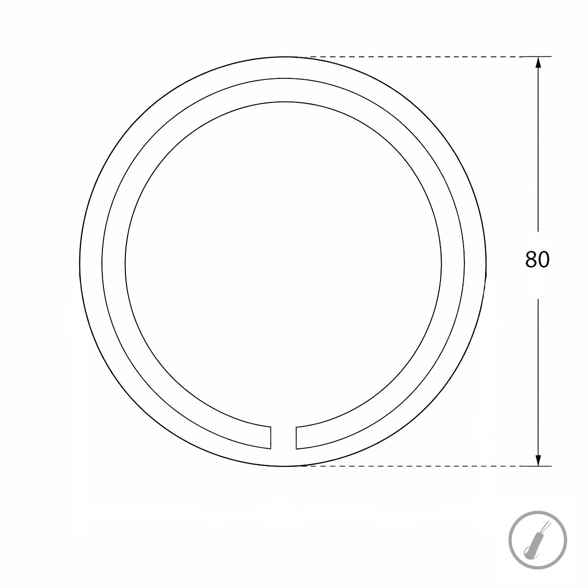 Miroir rond mural Orel
