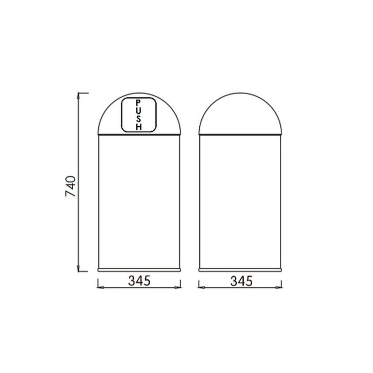 Seau avec couvercle 50L