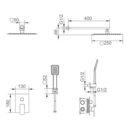 Ducha empotrada Silver - Thebath