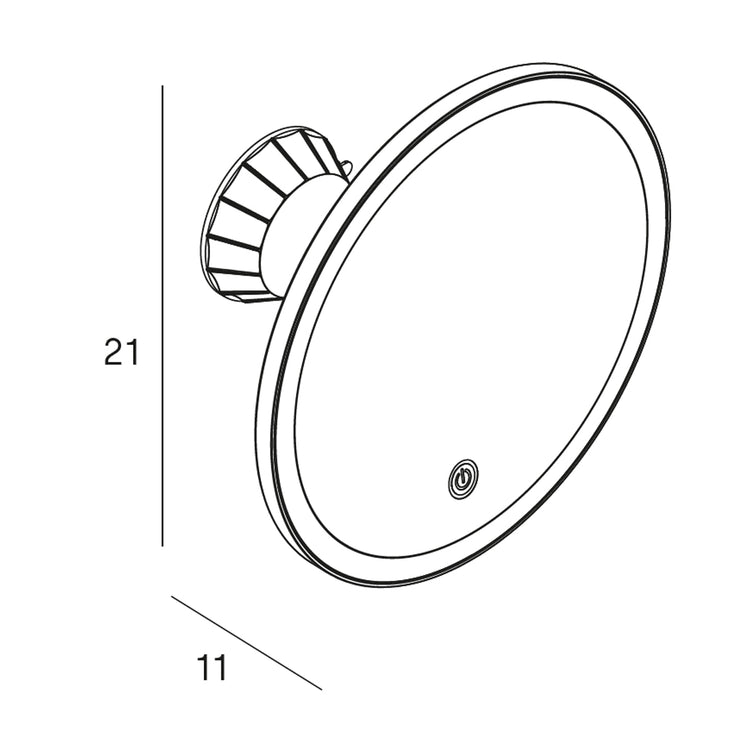 Miroir grossissant à ventouse