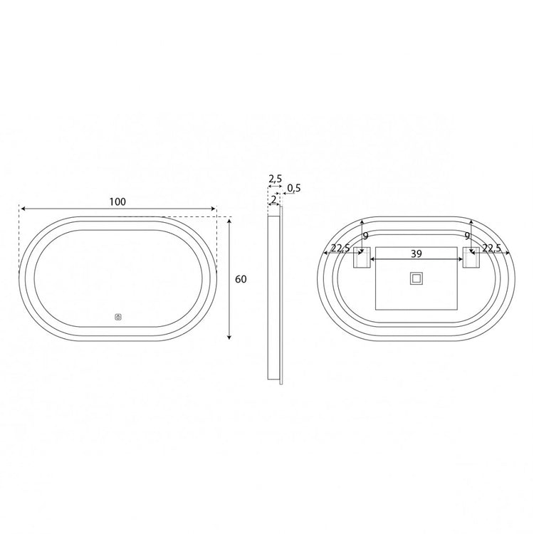 Miroir de salle de bain Baco