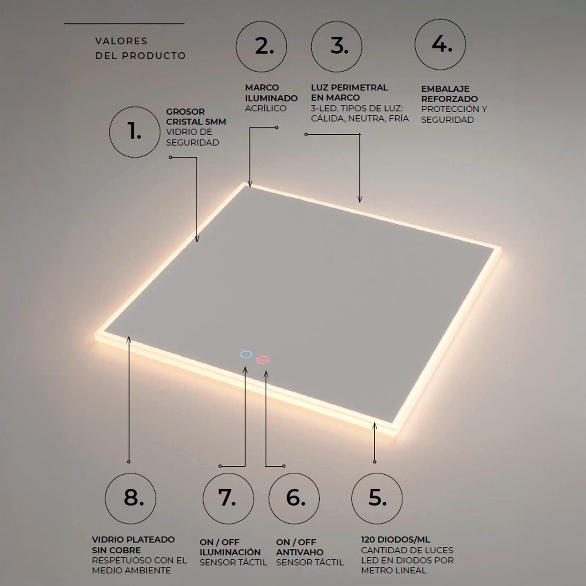 Espejo baño Boston - Thebath