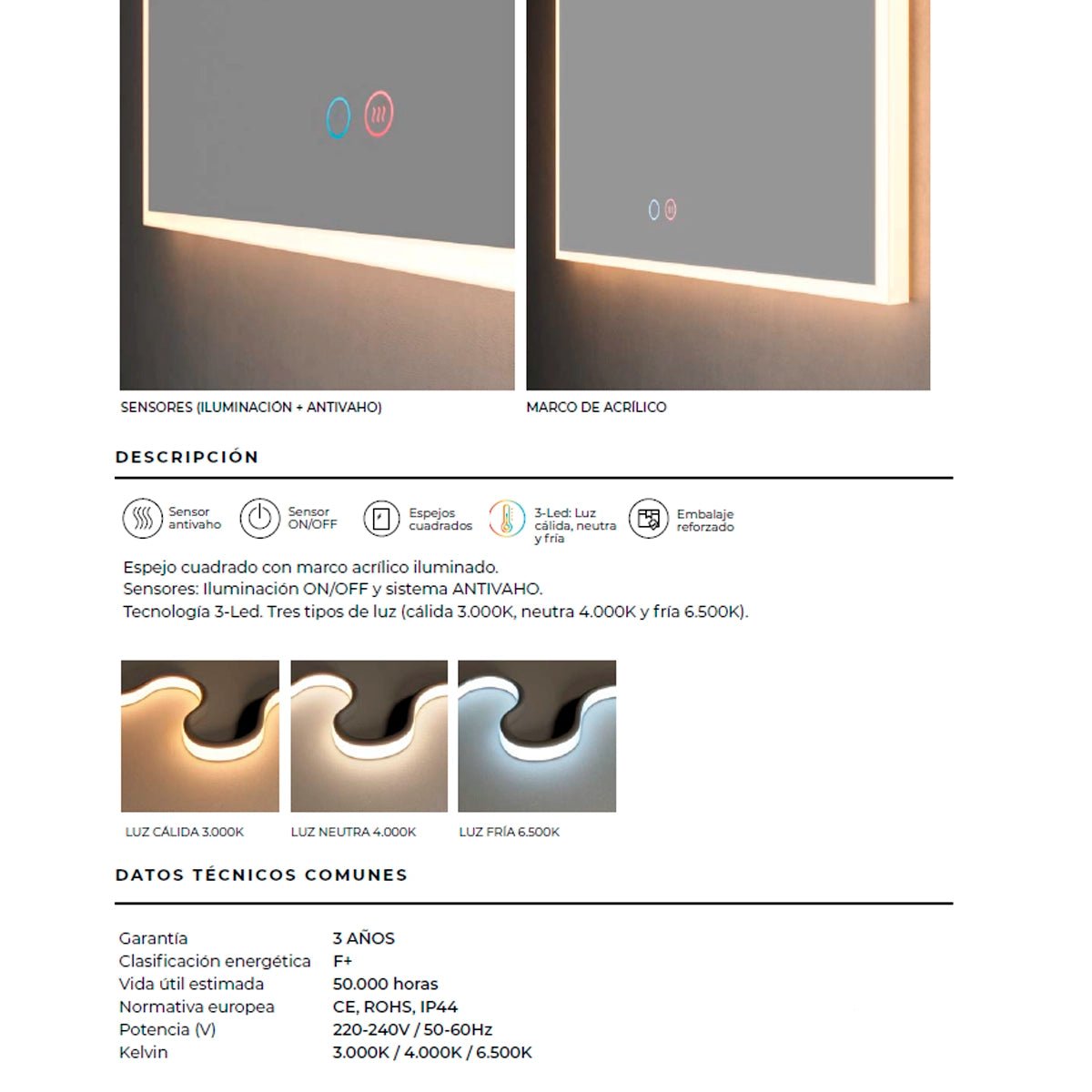 Espejo baño Boston - Thebath