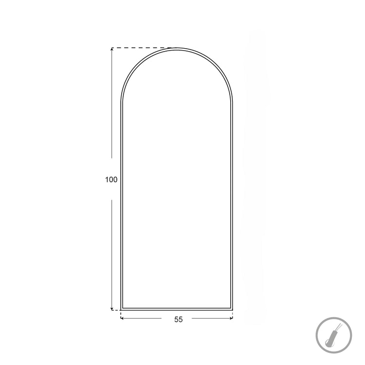 Miroir bain avec cadre Arco