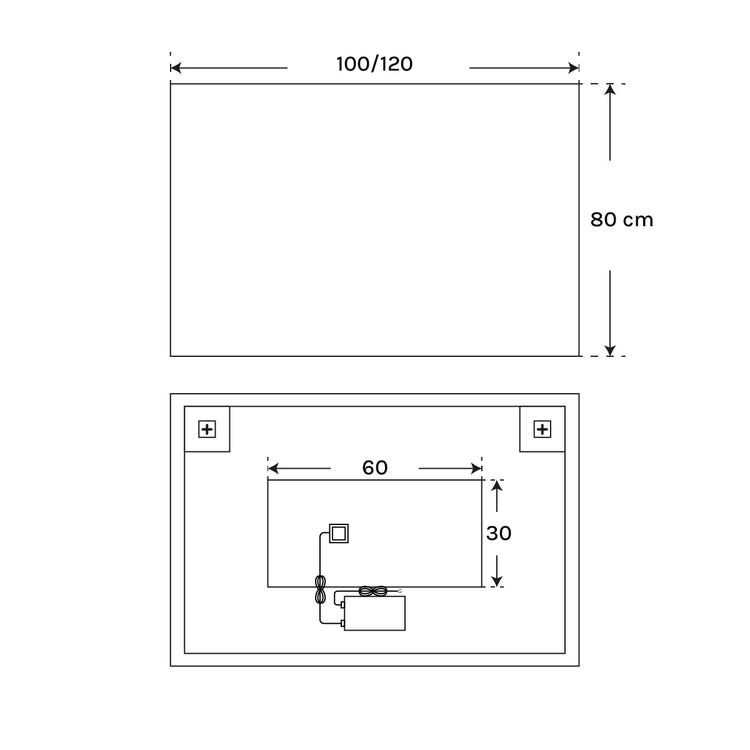 Grand miroir de salle de bain Neva