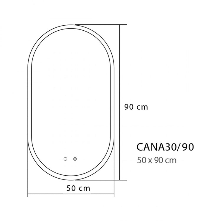 Miroir de salle de bain avec cadre lumineux Canada