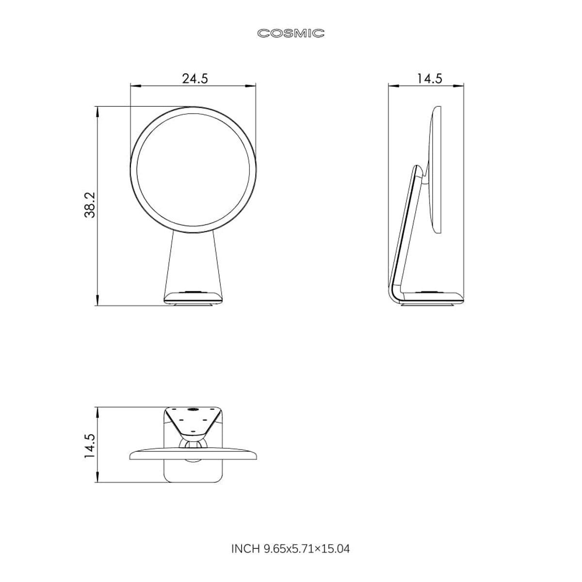 Espejo con aumento y luz Essentials - The Bath