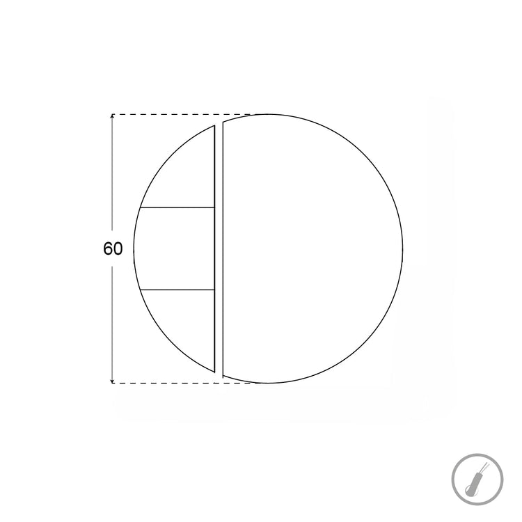 Miroir avec étagère Nox