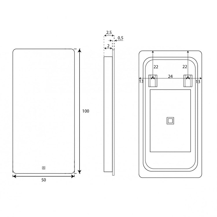 Miroir avec lumière LED Hera