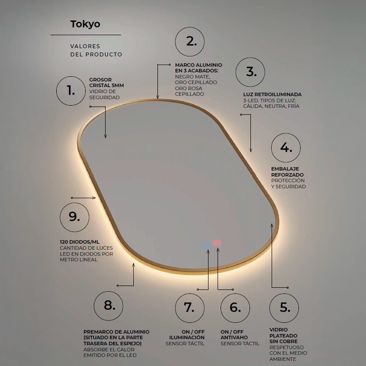 Espejo curva Tokyo - Thebath