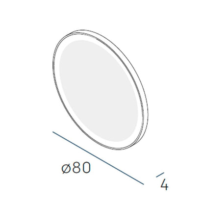 Espejo de baño Circular con luz frontal - Thebath