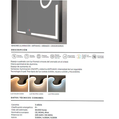 Espejo de baño con aumento Malta - Thebath