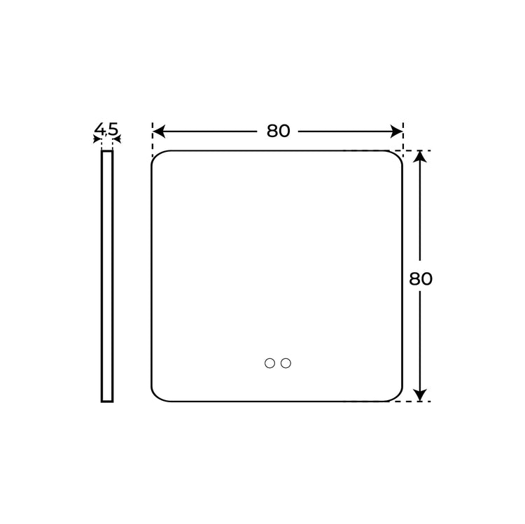 Miroir de salle de bain Emma avec éclairage LED