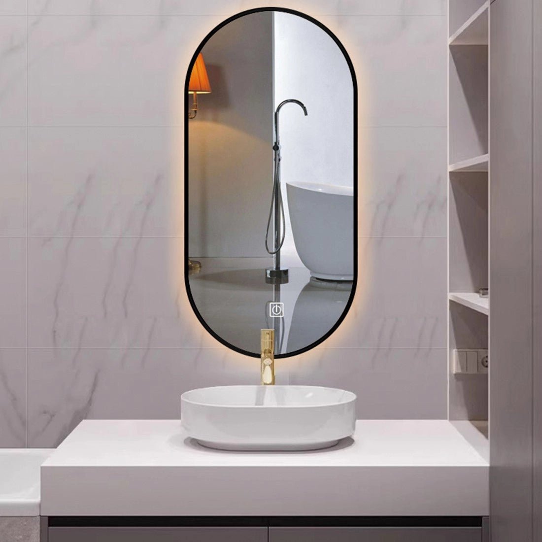 Espejo de baño con luz led Perseo