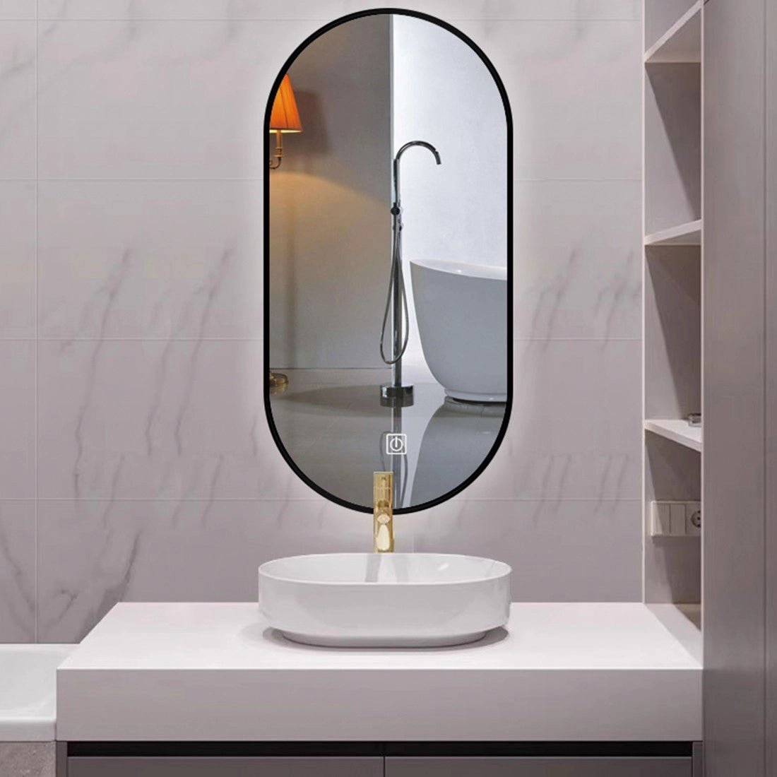 Espejo de baño con luz led Perseo