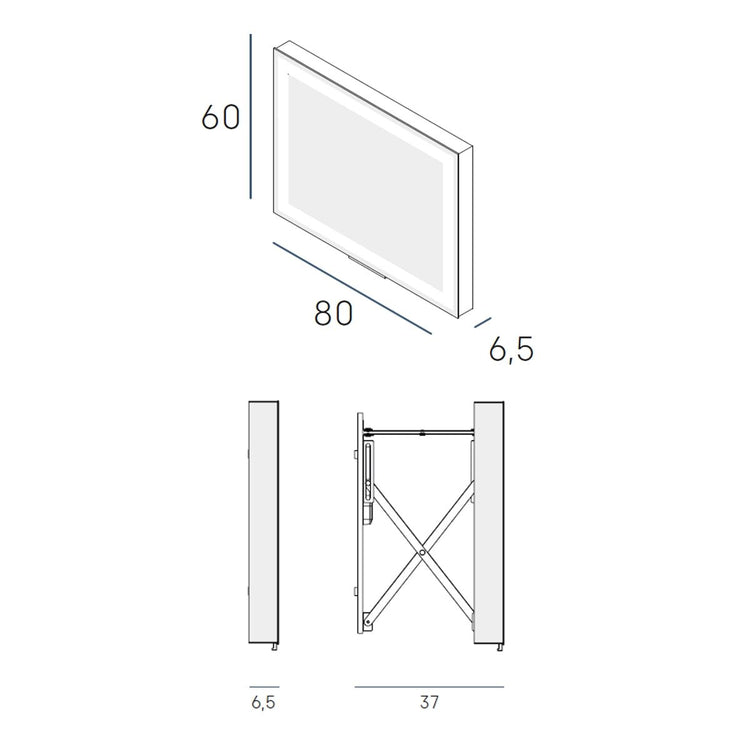 Miroir extensible led rectangulaire Extend H/V