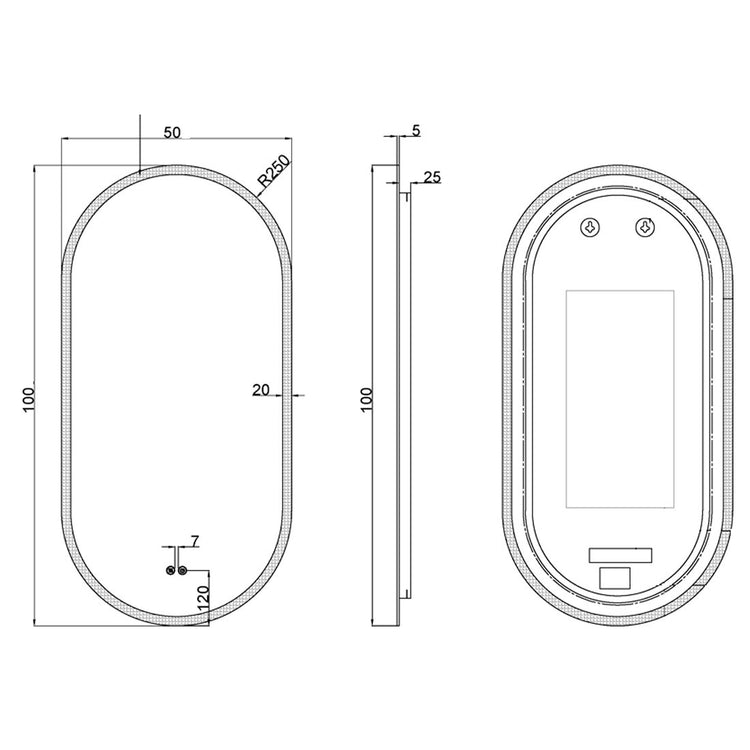 Grand miroir rond Gio