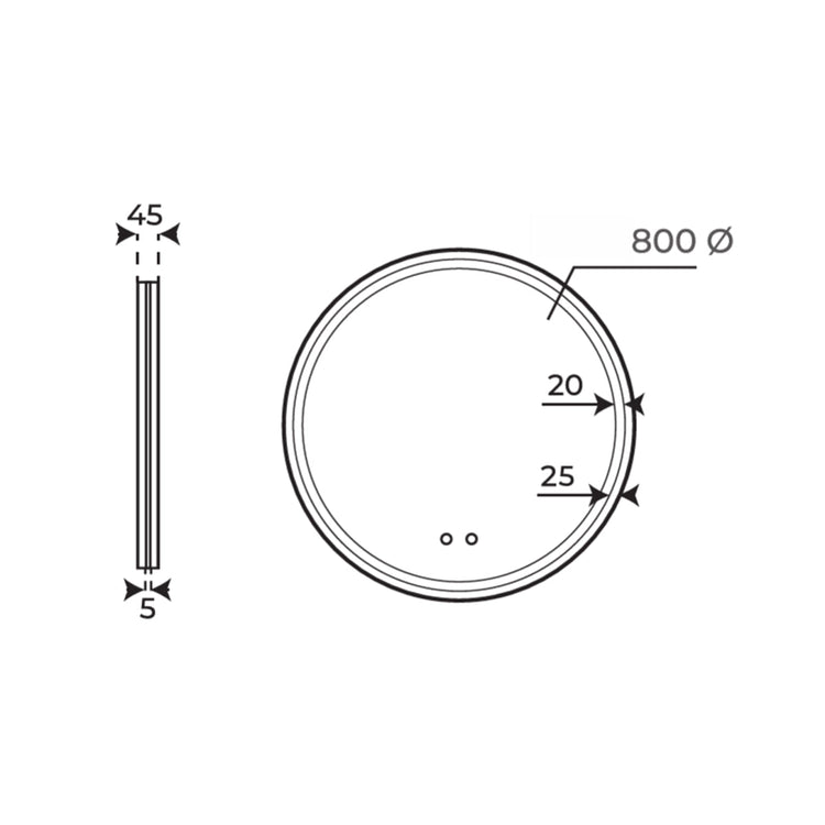 Miroir Léonardo 80cm Outlet