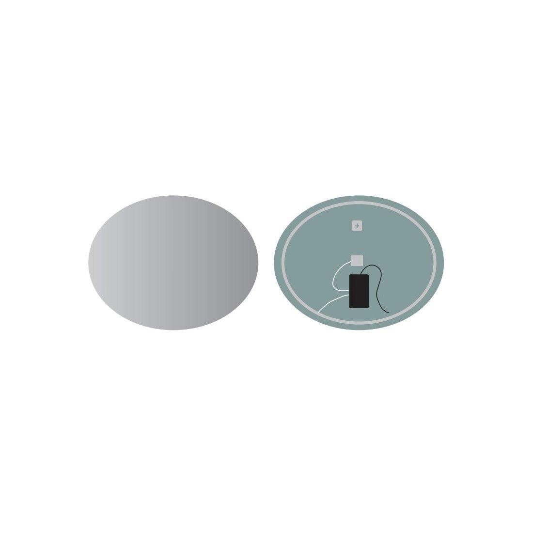 Espejo ovalado con luz led Oval
