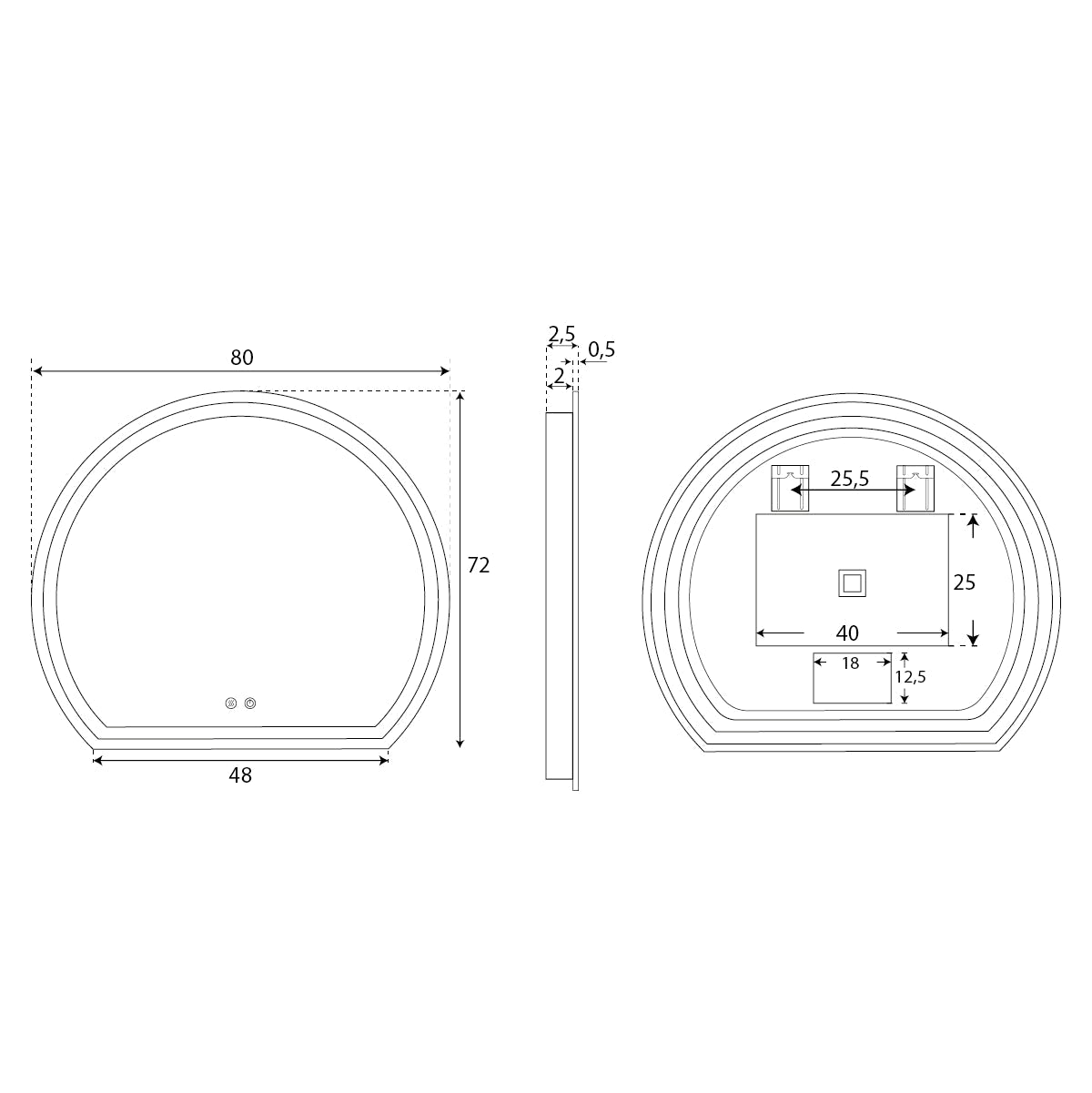 Espejo para baño Vesta - Thebath