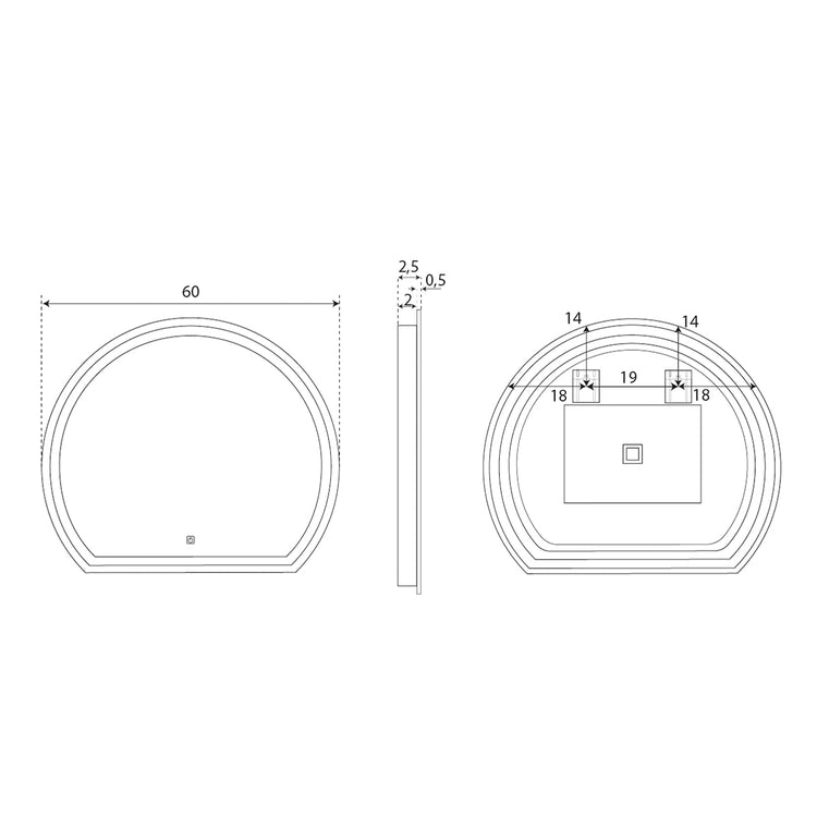 Miroir pour salle de bain Vesta