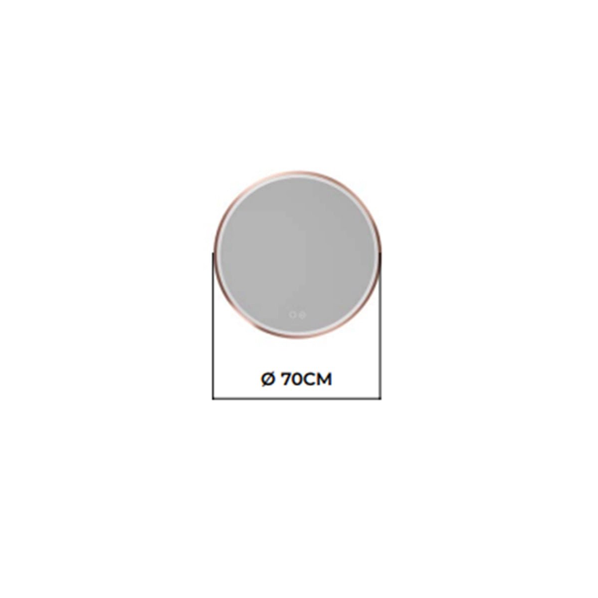 Espejo redondo con luz París - Thebath