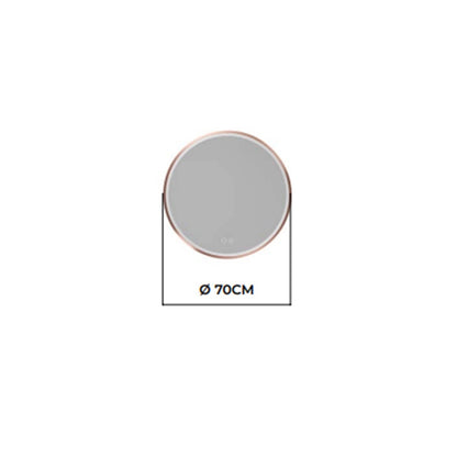 Espejo redondo con luz París - Thebath