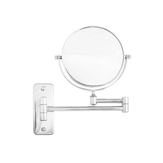 Espejo redondo de tres aumentos con brazo