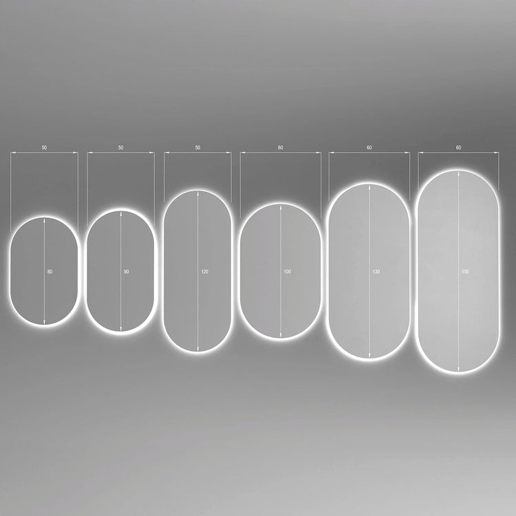 Miroir rétroéclairé avec lumière LED Borneo