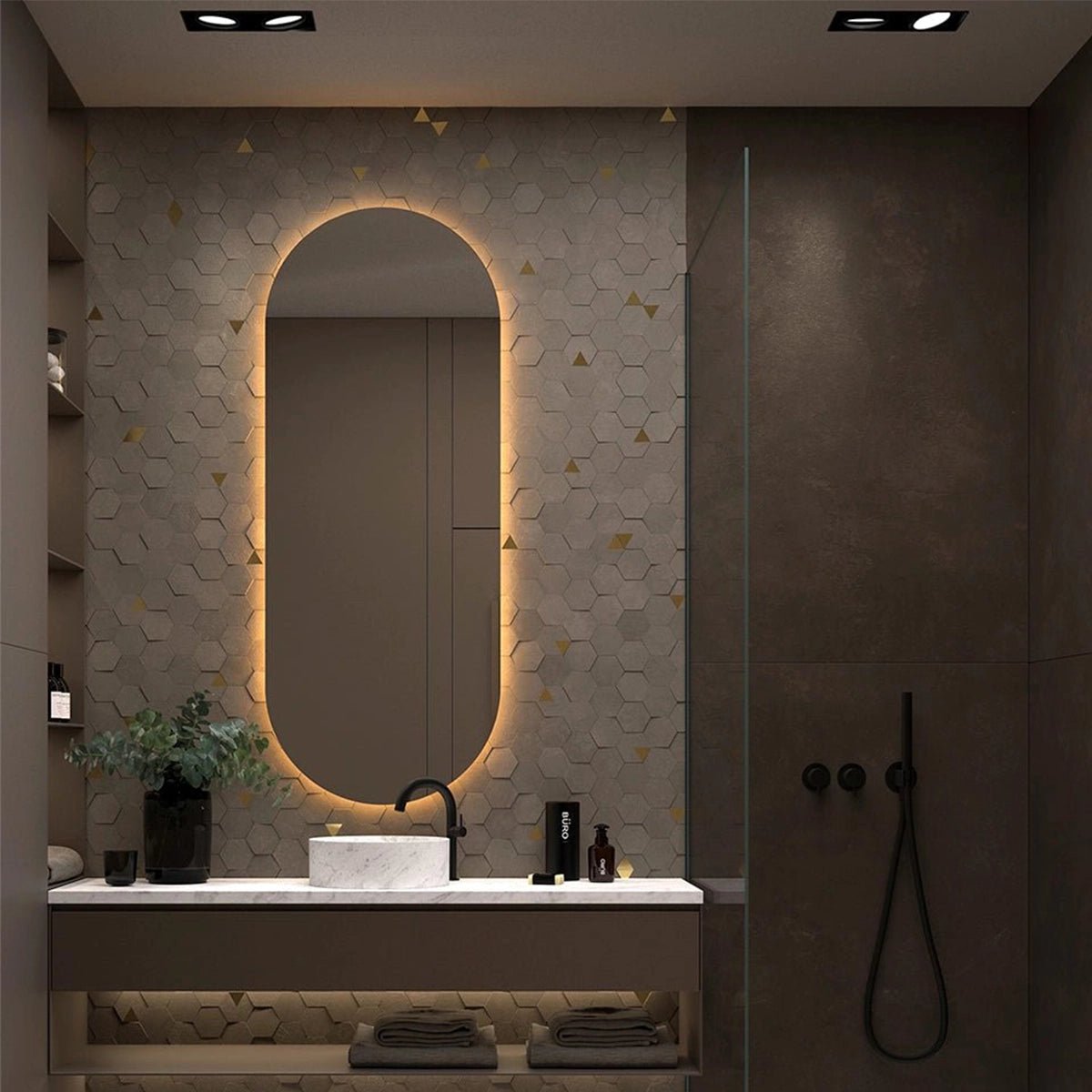 Espejo retroiluminado con luz led Borneo - The Bath