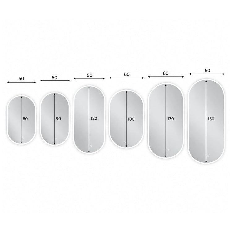 Miroir rétroéclairé avec lumière LED Borneo