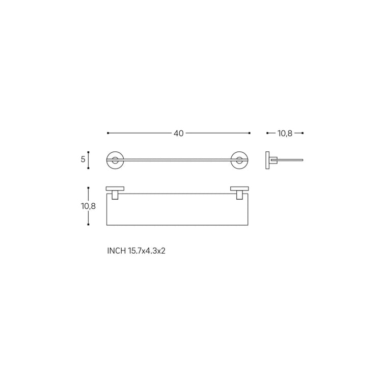 Étagère en verre de départ
