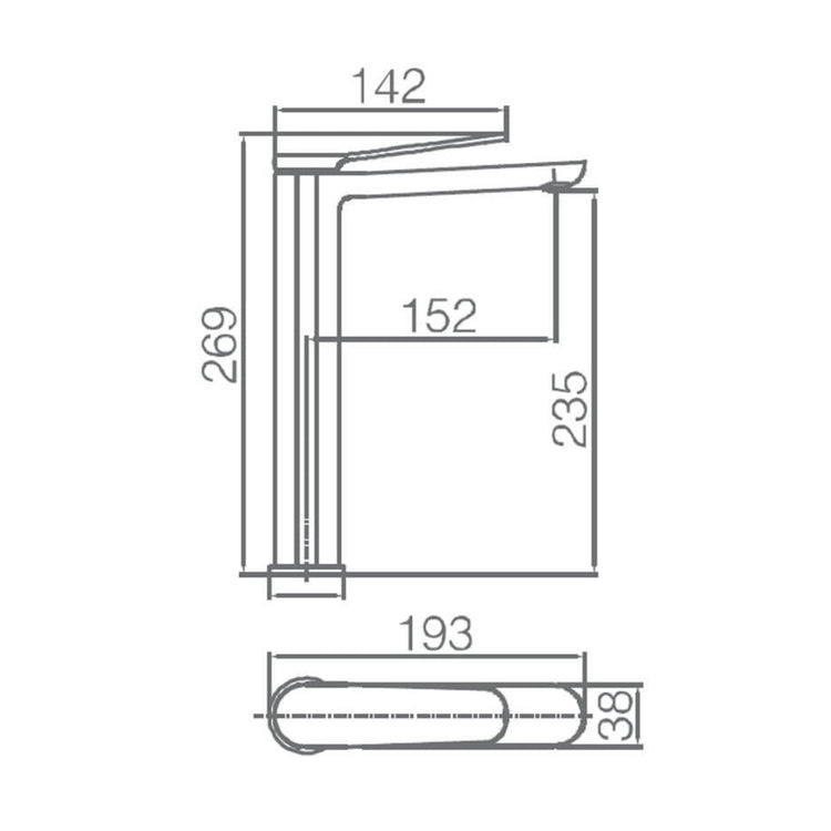 Grand robinet de lavabo Danemark