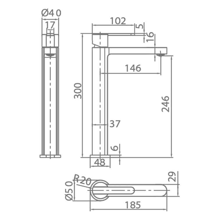 Robinet bec haut Rome